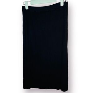 Cyrus Knit Faux Wrap Pencil Skirt Mini Black S